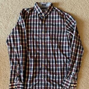 Tommy Hilfiger Blue and Red Dress Shirt